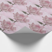 Zacht roze roze ventilator cadeaupapier (Hoek)