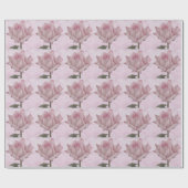 Zacht roze roze ventilator cadeaupapier (Vlak)