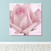 Zacht roze roze ventilator canvas afdruk (Insitu (Houten vloer))