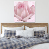 Zacht roze roze ventilator canvas afdruk (Insitu (Slaapkamer))