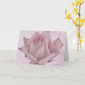 Zacht roze roze ventilator kaart (Gele Bloem)