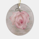 Zacht roze roze ventilator keramisch ornament (Links)