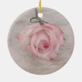 Zacht roze roze ventilator keramisch ornament (Achterkant)