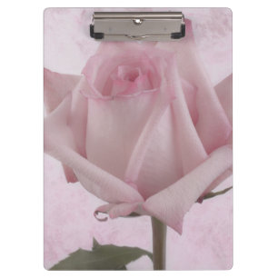 Zacht roze roze ventilator klembord