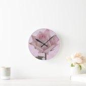 Zacht roze roze ventilator ronde klok (Huis)