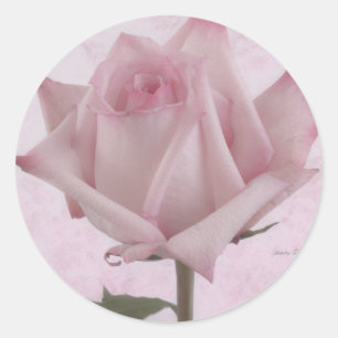 Zacht roze roze ventilator ronde sticker