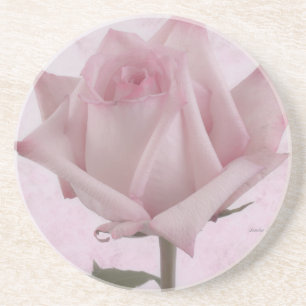 Zacht roze roze ventilator zandsteen onderzetter