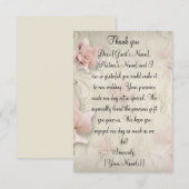 Zacht roze rozen bruiloft Dank je Kaarten (Voorkant / Achterkant)