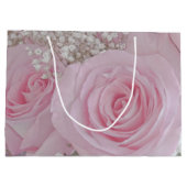 Zacht roze rozen en babyluiers groot cadeauzakje (Achterkant)