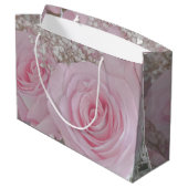 Zacht roze rozen en babyluiers groot cadeauzakje (Achterkant Gekanteld)