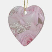 Zacht roze rozen en babyluiers keramisch ornament (Links)