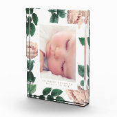 Zacht roze rozen  Floral Photo Block Lijst Fotoblokken (Rechts)