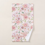 Zacht roze  rozen patroon bad handdoek (Handdoek)