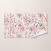 Zacht roze  rozen patroon bad handdoek (Handdoek)