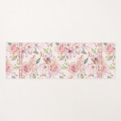 Zacht roze  rozen patroon badhanddoekset yogamat (Voorkant (horizontaal))
