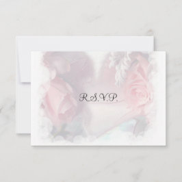 Zacht roze rozen weddenschap RSVP