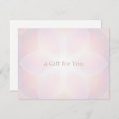 Zacht Roze Salon Spa Cadeaubon Informatiekaartje (Voorkant / Achterkant)