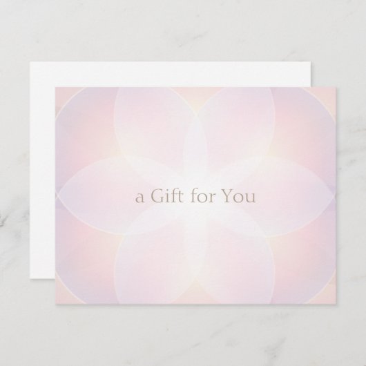 Zacht Roze Salon Spa Cadeaubon Informatiekaartje (Voorkant / Achterkant)