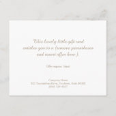 Zacht Roze Salon Spa Cadeaubon Informatiekaartje (Achterkant)