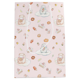 Zacht Roze Schaap & Pinguïn Dessert Patroon Medium Cadeauzakje