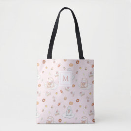 Zacht Roze Schaap Pinguïn Snoep Dromen Monogram Tote Bag