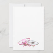 Zacht Roze Sombrero Bougainvillea Bloemen Huwelijk Kaart (Achterkant)