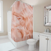 Zacht roze stof in pastelkleuren. Stoffen Douchegordijn (In situ)