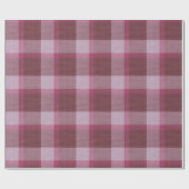 Zacht Roze Tartan Plaid Kerstmis Cadeaupapier (Vlak)