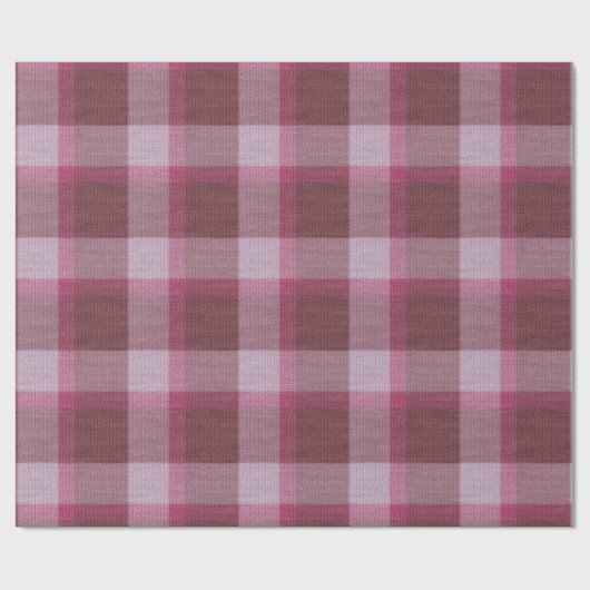 Zacht Roze Tartan Plaid Kerstmis Cadeaupapier (Vlak)