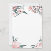 Zacht Roze Tropische Zomer Bloemen Vrijgezellenfee Kaart (Achterkant)