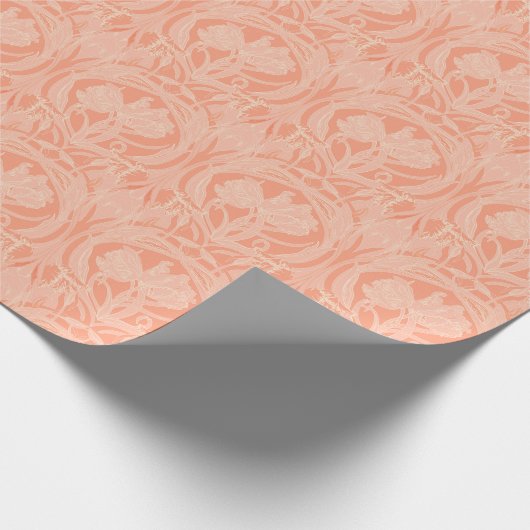 Zacht Roze  Tulp Romance Wrapping Papier (Hoek)