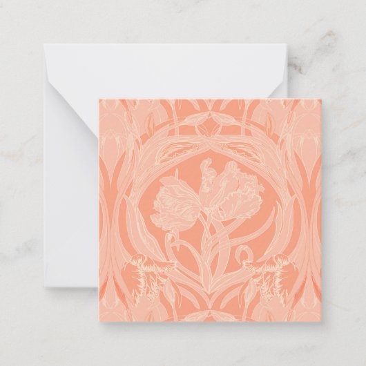 Zacht Roze  Tulpen Gift Enclosure Kaart Notitiekaartje (Voorkant)