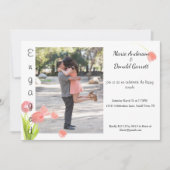 Zacht roze tulpenVerloving Aankondiging (Voorkant)