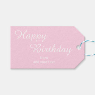 Zacht Roze Verjaardagscadeau Labels Cadeaulabel