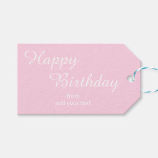 Zacht Roze Verjaardagscadeau Labels Cadeaulabel