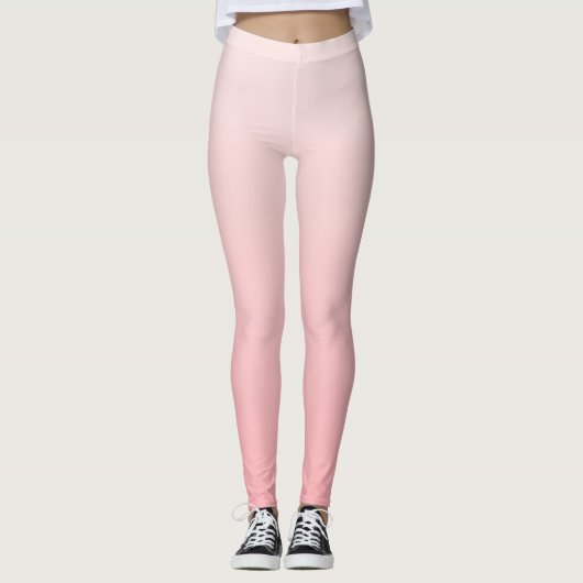 Zacht roze verloop leggings (Voorkant)