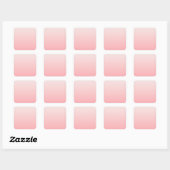 Zacht roze verloop vierkante sticker (Vel)