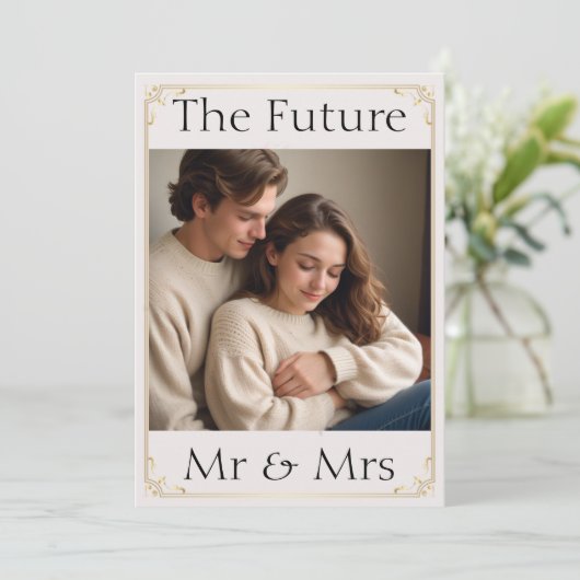 Zacht Roze Verlovingsfeestuitnodiging Kaart (Staand voorkant)