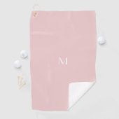 zacht roze - voeg monogram toe golfhanddoek (Insitu)
