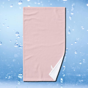 zacht roze - voeg monogram toe handdoek