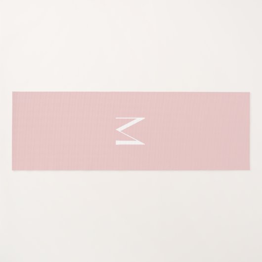 zacht roze - voeg monogram toe yogamat (Voorkant (horizontaal))
