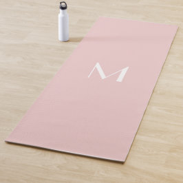 zacht roze - voeg monogram toe yogamat