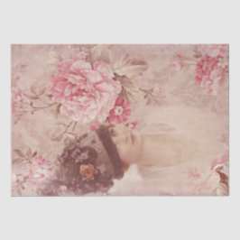  Zacht-roze Vrouwe Vrouw in Pet Shabby Chic Tissuepapier