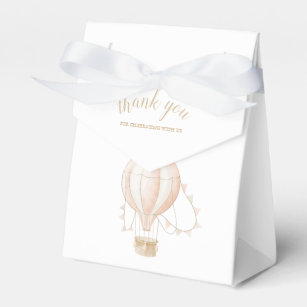 Zacht-roze Warm Luchtballon Ventilator Box Bedankdoosjes