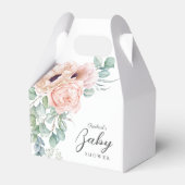 Zacht Roze Waterverf Bloemen Meisje Baby shower Bedankdoosjes (Voorkant Zijde)