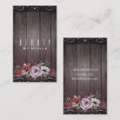 Zacht Roze Waterverf Elegant Floral Modern Chique Visitekaartje (Voorkant / Achterkant)