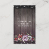 Zacht Roze Waterverf Elegant Floral Modern Chique Visitekaartje (Achterkant)