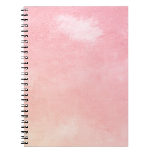 Zacht roze Waterverf gradiënt Notitieboek (Voorkant)