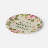 Zacht roze Waterverf Rozen Vrijgezellenfeest papie Papieren Bordje (Gekanteld)