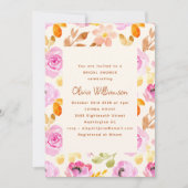 Zacht Roze Waterverf Tuin Bloemen Vrijgezellenfees Kaart (Voorkant)